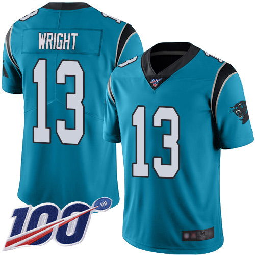 Carolina Panthers Limited Blue Men Jarius Wright Alternate Jersey NFL Football 13 100th Season Vapor Untouchable
